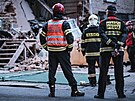 V pra�ském Braníku se z�ítila �ást domu, v sutinách nikdo nebyl. (18. kv�tna...