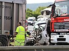 Smrteln� nehoda na d�lnici D8. (19. 5. 2022)