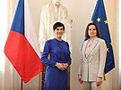 Bloruská politika Svjatlana Cichanouská se v Poslanecké snmovn setkala s...