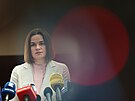 Bloruská politika, vdkyn demokratické opozice Svjatlana Cichanouská v...