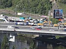 V Praze zaala rekonstrukce Barrandovského mostu. (16. kvtna 2022)