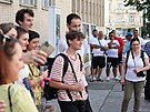 Demonstrace Uprchlíci vítejte: Za d�stojné podmínky pro v�echny p�íchozí z...