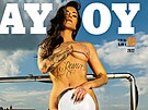 Vítzka castingu Hledáme Playmate Denisa Gudelj na obálce magazínu Playboy...