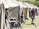 Stanové msteko pro uprchlíky v praské Troje. (13. kvtna 2022)