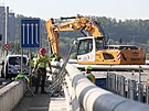 Zaala rekonstrukce Barrandovskho mostu. (16. kvtna 2022)