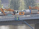 Zaala rekonstrukce Barrandovského mostu. (16. kvtna 2022)