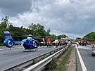 Tragick dopravn nehoda na 14,5 kilometru dlnice D1. Zemeli dva lid. (17....