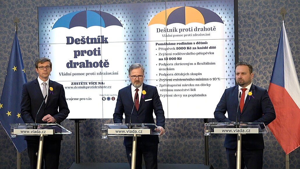 Vláda spustila Deštník proti drahotě, 5 tisíc chce začít posílat v červenci  - iDNES.cz