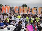 „Moje volba“. Protest za práva žen na potrat ve Washingtonu (14. května 2022)