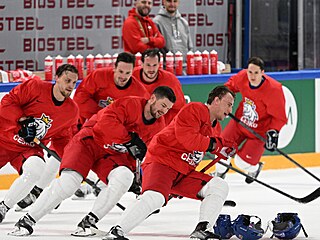 Čeští hokejisté trénují v Tampere před startem MS,