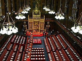 Pípravy na zasedání nového období britského parlamentu (Londýn, 10. kvtna...