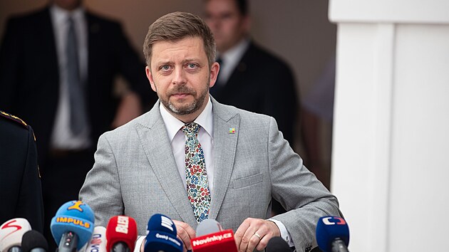 Ministr vnitra Vít Rakušan na tiskové konferenci. (10. května 2022)