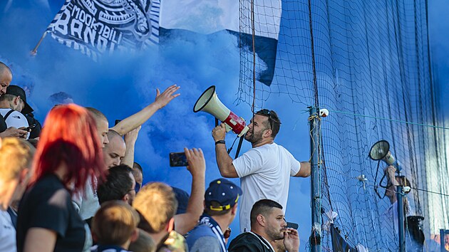 Fanoušci Slovácka během finálového duelu národního poháru proti Spartě.