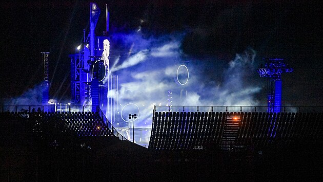 Zkoušky před pražskými koncerty skupiny Rammstein. (13. května 2022)