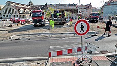 Rekonstrukce centrální autobusové zastávky Tr�nice v Karlových Varech. (9....