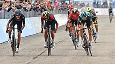 Závrený spurt deváté etapy Giro dItalia.