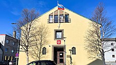 Ruský konzulát v norském arktickém mst Kirkenes (9. kvtna 2022)