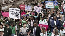 Protest za práva en na potrat v New Yorku (14. kvtna 2022)