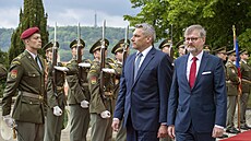 Premiér Petr Fiala jednal s rakouským kancléem Karlem Nehammerem. (17. kvtna...