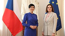 Běloruská politička Svjatlana Cichanouská se v Poslanecké sněmovně setkala s...