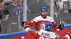 Hynek Zohorna se raduje z gólu do loty�ské sít�.