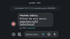 �eskem se �í�í malware Flubot. Obsah sd�lení podvodných SMS lákajících ke...