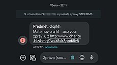�eskem se �í�í malware Flubot. Obsah sd�lení podvodných SMS lákajících ke...
