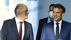 Německý kancléř Olaf Scholz a francouzský prezident Emmanuel Macron