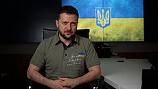 Ukrajinský prezident Volodymyr Zelenskyj při svém projevu | na serveru Lidovky.cz | aktuální zprávy