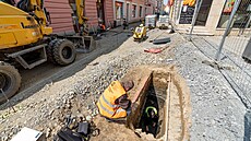 Archeologický przkum v centru Uherského Hradit.