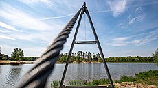 Vlek pro vodní lyování v kempu Stíbrný rybník (11. kvtna 2022)