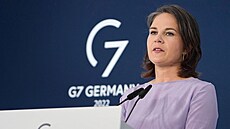 Nmecká ministryn zahranií Annalena Baerbock na jednání ministr zemí G7 (14....