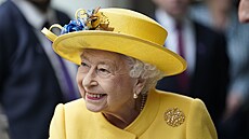 Královna Alžběta II. na nádraží Paddington u příležitosti dokončení Elizabeth...