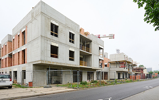 Stavba nových bytových dom ve Zlín