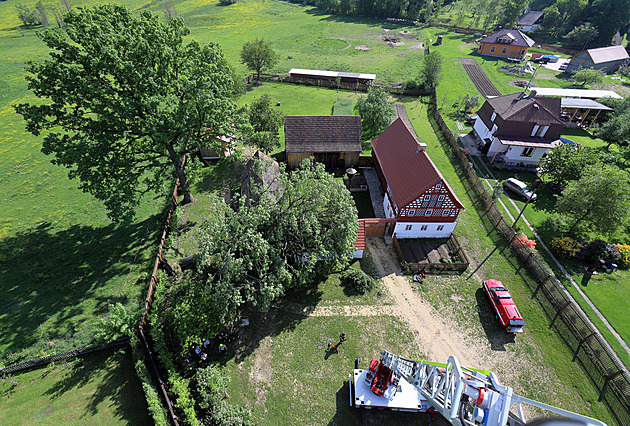 Na nově opravený vzácný statek v Milíkově padl strom, muzeum sčítá škody