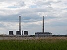 Vuhlehirská elektrárna nedaleko frontové linie v Donbasu (26. kvtna 2022)