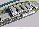 Budoucí podoba areálu Vsetínské nemocnice. (květen 2022)
