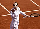 Italka Martina Trevisanová bhem osmifinále Roland Garros.