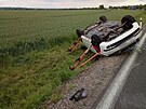 �idi�ka �kody Fabia skon�ila na st�e�e u Nepolis na Kr�lov�hradecku, v...