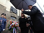 Slovenská prezidentka Zuzana Čaputová na shromáždění k 80. výročí atentátu na...