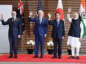 Australský premiér Anthony Albanese, americký prezident Joe Biden, japonský...