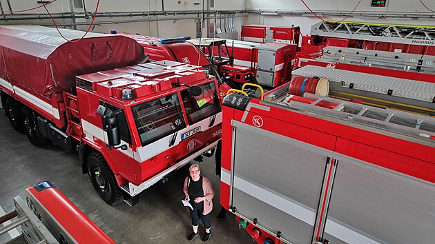 Otevření nových garáží pro zásahovou techniku a zázemí speciálních služeb hasičů v Chebu. (20. května 2022)