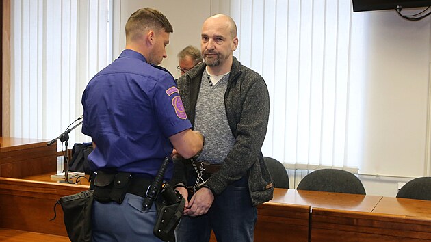 Michal Sosík,který zastřelil syna své přítelkyně v Lošově, při odvolacím řízení u Vrchního soudu v Olomouc v září 2021.