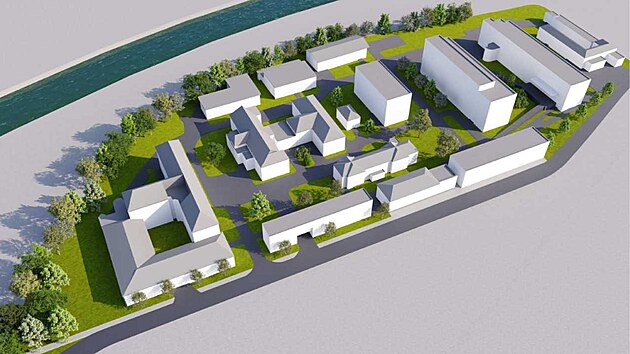 Současná podoba areálu Vsetínské nemocnice (květen 2022)