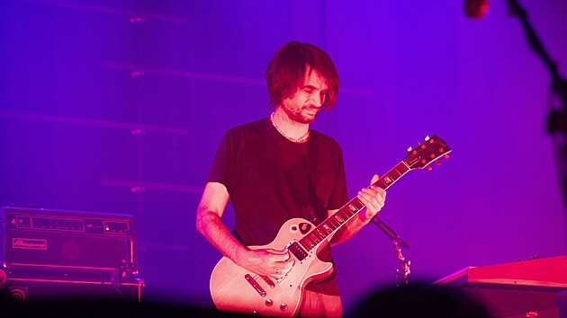 Koncert The Smile v praskm Foru Karln, na snmku Jonny Greenwood