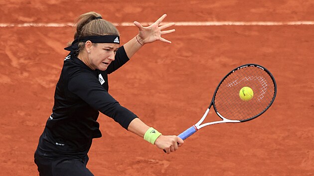 Karolna Muchov bhem tetho kola Roland Garros.