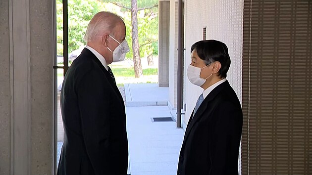 Americký prezident Joe Biden se v Japonsku setkal i s císařem Naruhitem