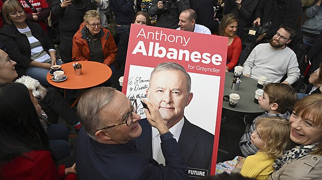 Nově zvolený australský premiér Anthony Albanese (22. května 2022)
