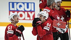 Zklamání hrá�� �výcarska po porá�ce ve �tvrtfinále mistrovství sv�ta.