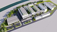 Budoucí podoba areálu Vsetínské nemocnice. (kv�ten 2022)